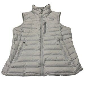 North Face Women's Morph Lightweight Full Zip Down Vest, Gray, L